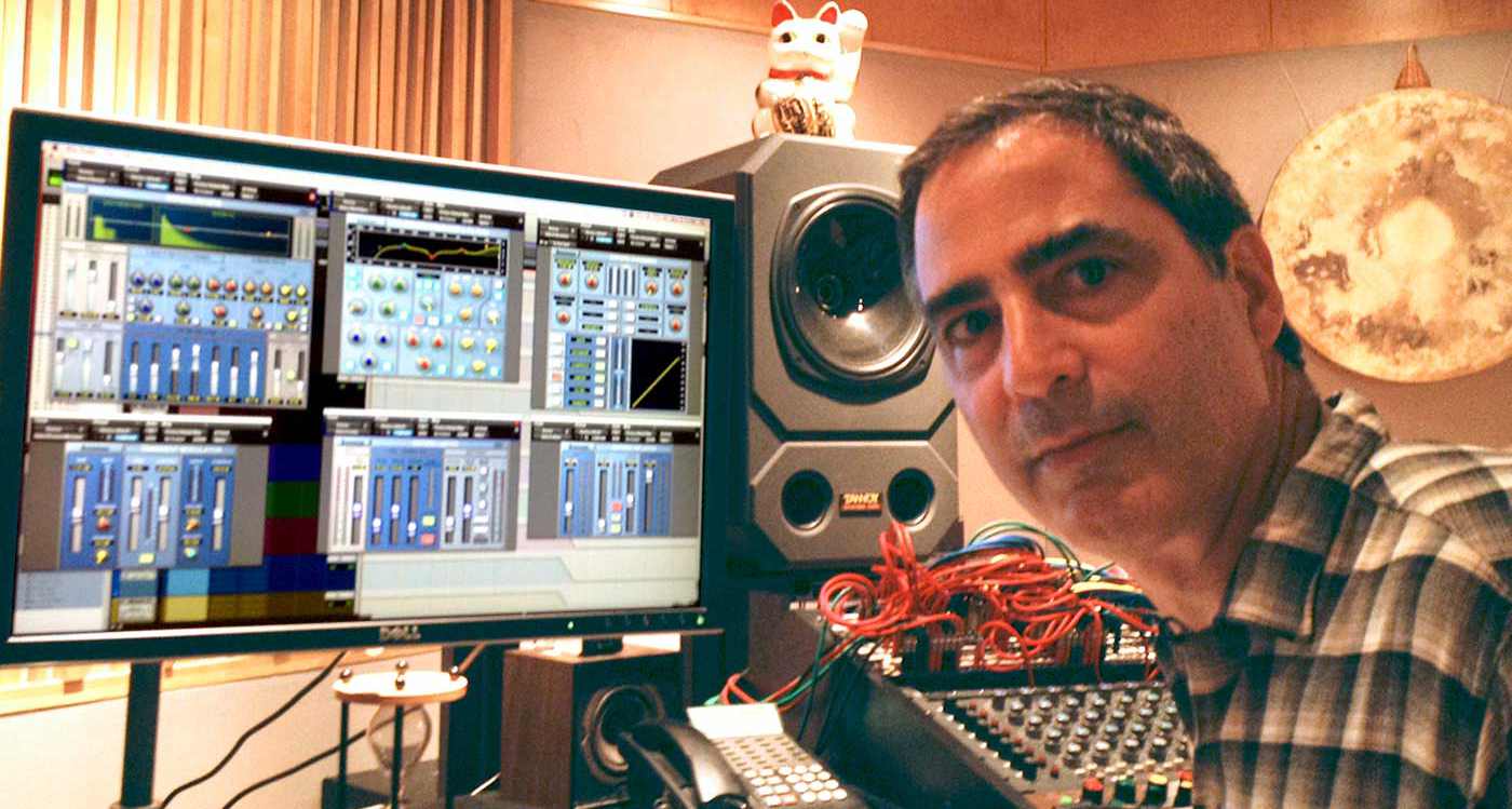 Tony Maserati in front of a computer screen displaying several Sonnox plugins